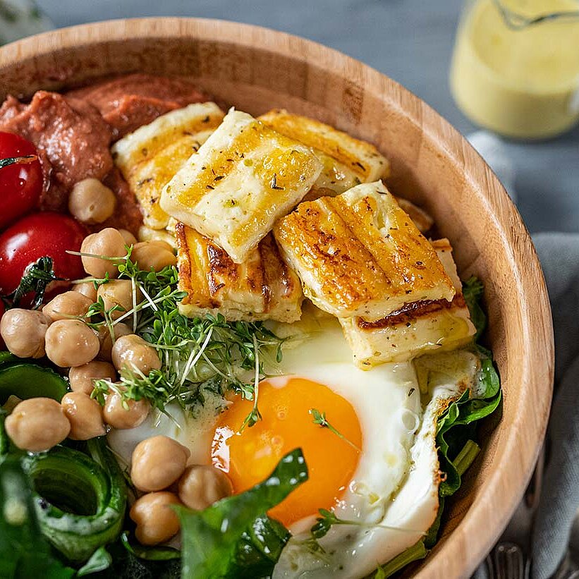 Bio Grillkaese Brunch Bowl