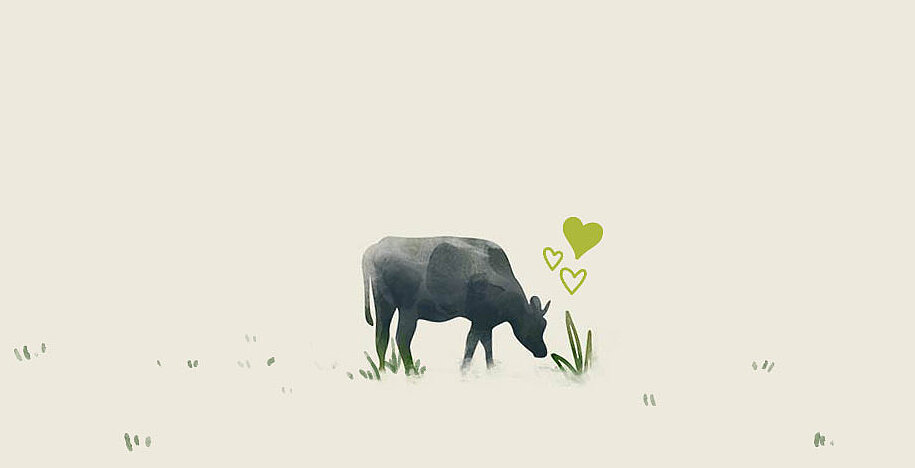 Bio aus Liebe zur Natur Kuh