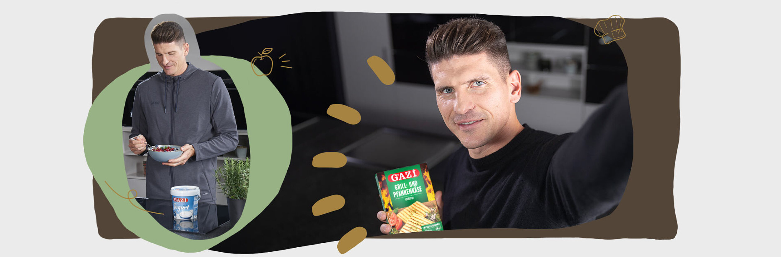 [Translate to Englisch:] Get inspired Rezepte Mario Gomez Header