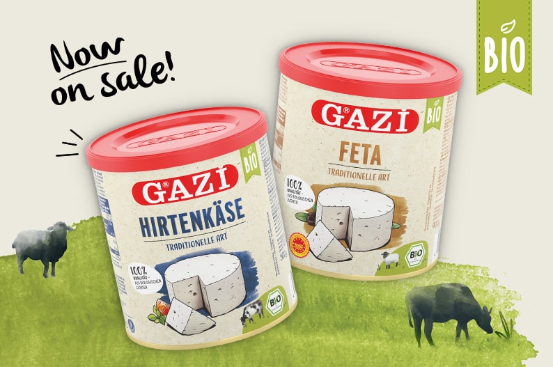 GAZİ Organic soft cheese tins