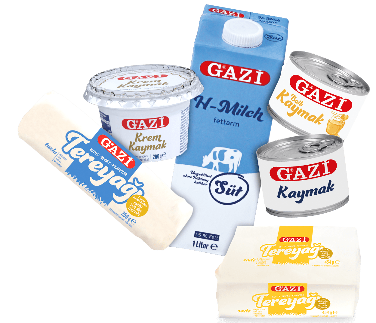 GAZi Klassik Milch Rahm Butter Packagings