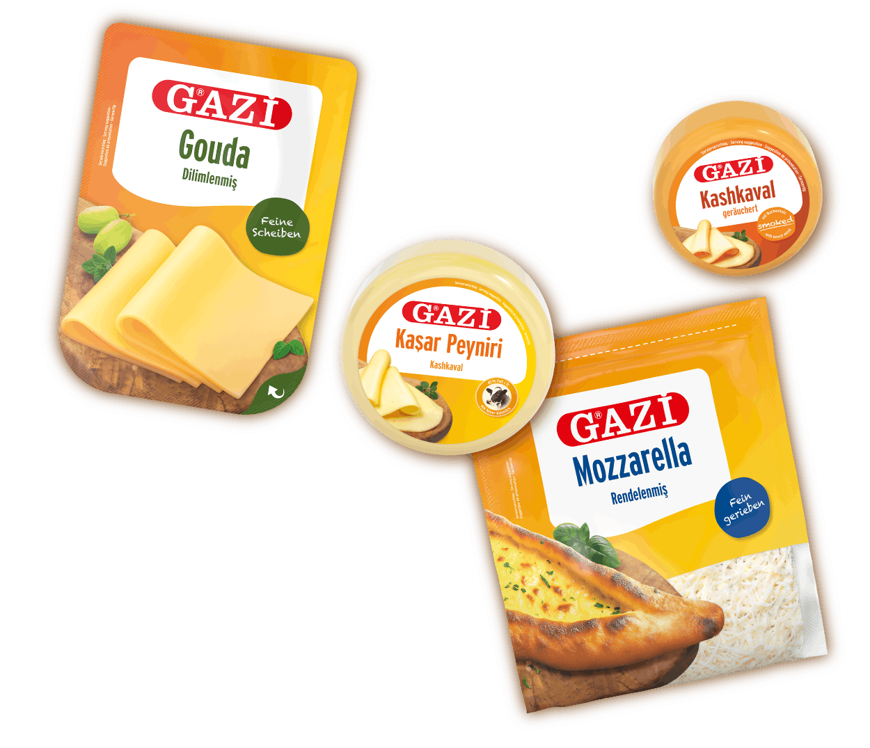 GAZİ Schnittkaese Verpackungen