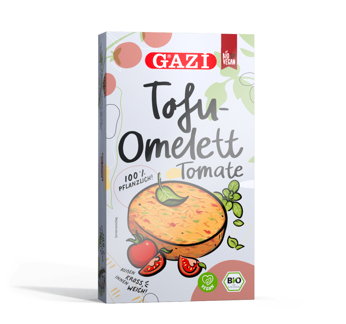 GAZi Vegan Tofu-Omelett Tomate