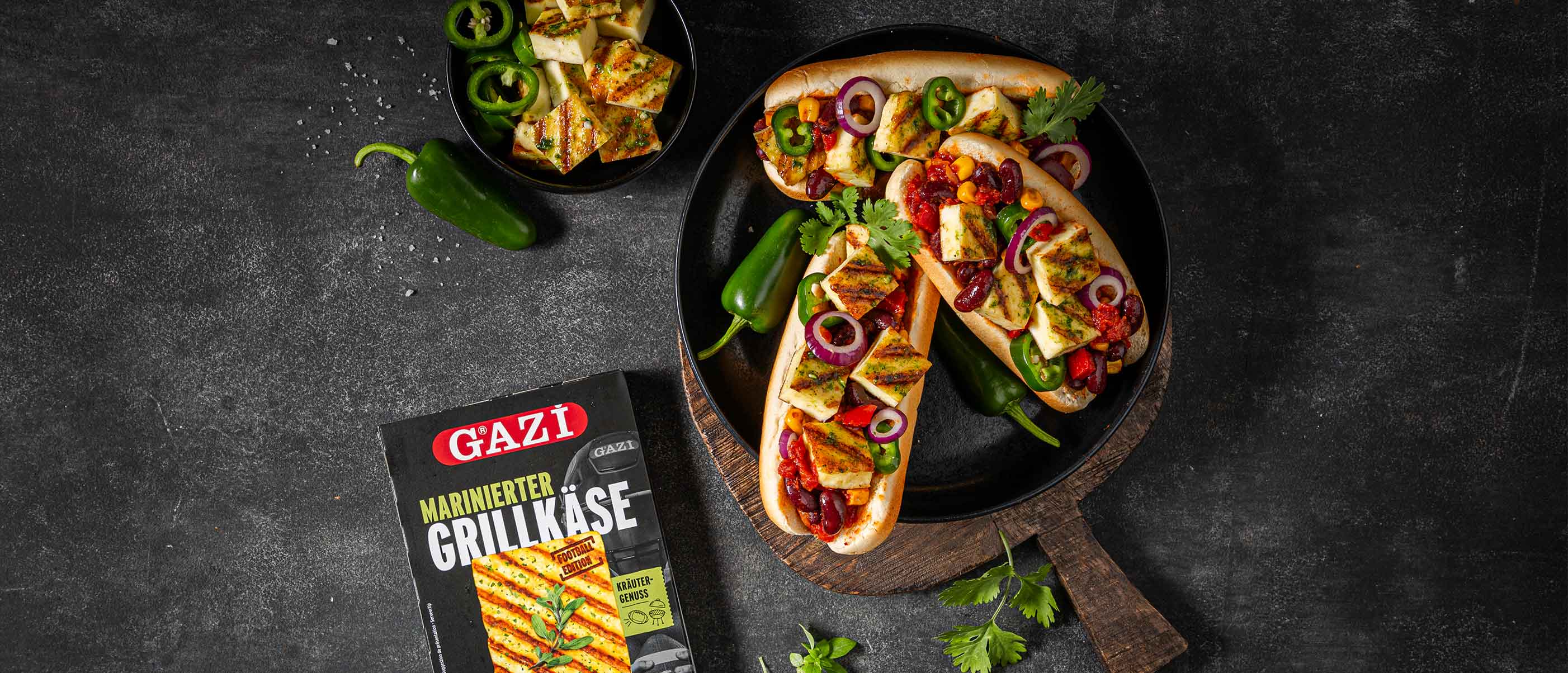 Grillkäse Hot Dog Chili